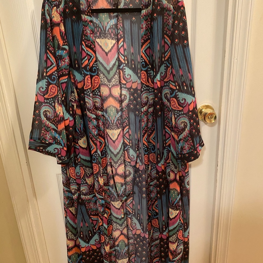 Torrid Multicolor Sheer Kimono